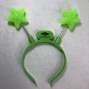 Light-Up Green Stars LED Boppers Headband