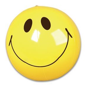 16" Smiley Face Inflatable Ball