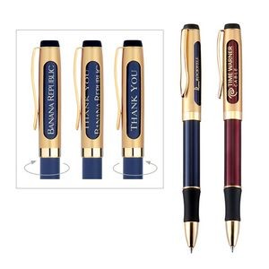 Metal Pen, Ballpoint pen, Twist action, Blue ink refill optional