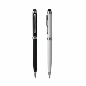 Classic twist-action metal ballpen with stylus