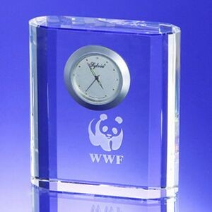 4 1/2" Merit Desktop Clock Award