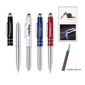 Ipad/Iphone stylus with LED and ballpoint pen