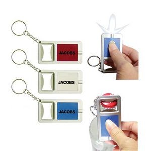 Bottle Opener & Key Chain w/ LED Light - (Close out)