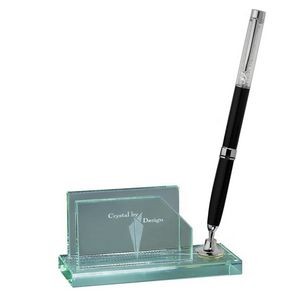 Pen Set w/ Business Card Holder -Black pen