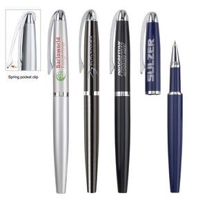 Metal Pen, Rollerball pen, Twist action, Blue ink refill optional