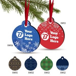 3" Round Full Color Christmas Ornament