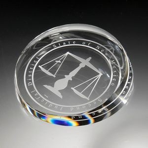 4-1/4" Clear corona Paperweight