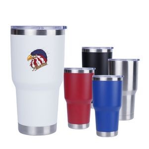 30 Oz. Double Wall Stainless Steel Vacuum Tumbler/Water Bottle