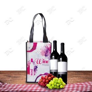 Fully Sublimated 100 GSM PET Non-woven Two-Bottle Wine Tote