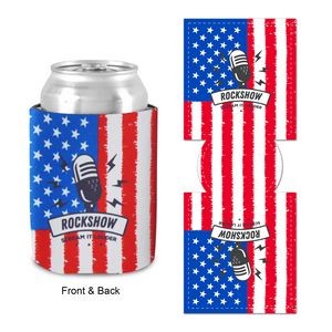 Flag Design Sublimated Collapsible Can Cooler