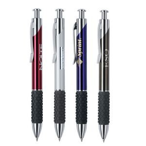 Metal Pen, Ballpoint pen, Click action, Blue ink refill opti (click action)