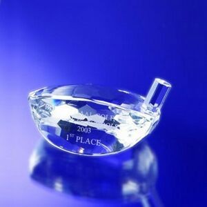 Awards-3" golf drive head optical crystal awards.2 inch high
