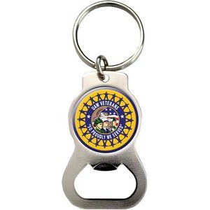 The Eye Opener Full Color Silver Plated Key Chain