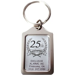 The Tombstone Silver Plated Key Tag