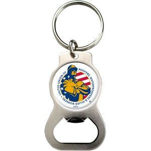 The Eye Opener Urethane Domed Silver Plated Key Chain
