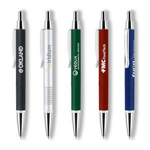 Click Action Brass Ballpoint Pen With Chrome Clip