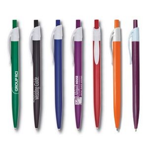 Oak Retractable Pen w/Colored Barrel