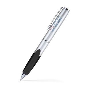 Twist Action Ballpoint Pen With Matte Silver Finis