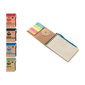 Cardboard Spiral Top Bound Jotter with Pen