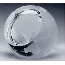 Small Sphere Paperweight w/ Etched World