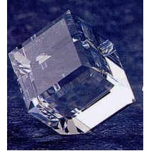 Crystal Standing Cube Paper Weight (1 3/16