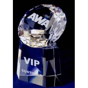 Crystal Diamond Paper Weight with Base (3 1/8"x3 1/8")