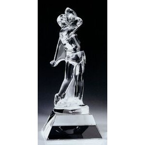 Large Crystal Golfer Trophy
