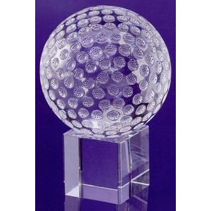 40 Mm Optical Crystal Golf Ball w/ Cube Base