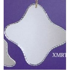 Cross Xmas Mirror Ornament (5"x4 1/2"x3/16")