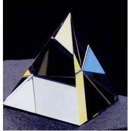 Crystal Rainbow Pyramid Paper Weight (2 3/4