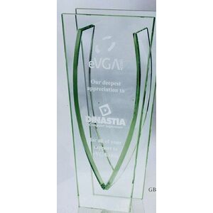 Jade Glass Vase (4"x8 1/4"x2")