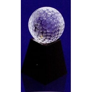 60 Mm Optical Crystal Golf Ball Award w/ Marble Base