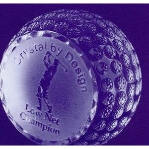 100 Mm Optical Crystal Golf Ball Award Paperweight