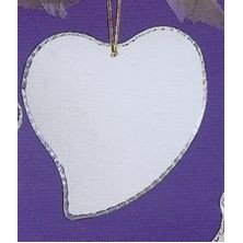 Heart Xmas Mirror Ornament (4"x4 1/2"x3/16")