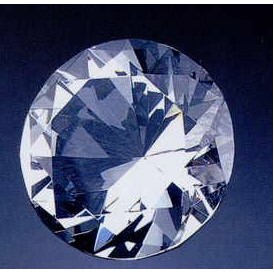 Crystal Diamond Paper Weight (4")