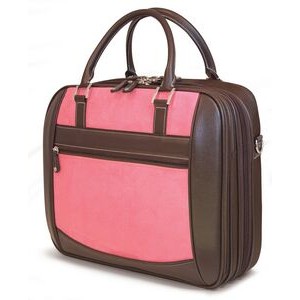 ScanFast Element Checkpoint Friendly Briefcase - Pink Suede