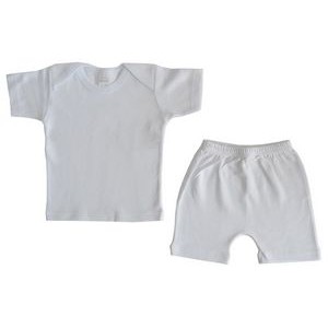Interlock White Short Sleeve Lap T-Shirt & Shorts Set