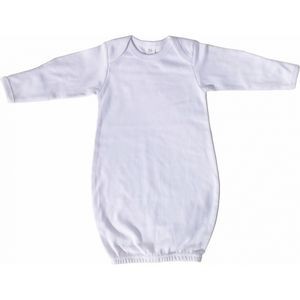 Interlock White Infant Gown