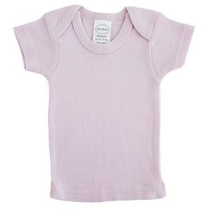 Rib Knit Short Sleeve Pink Lap T-Shirt