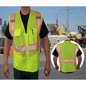 3C Products ANSI Class 2 Safety Vest w/Segmented Tape