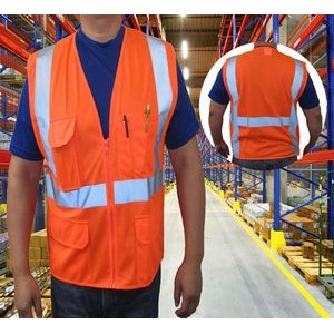 3C Products FR Rated Safety Vest NFPA Class 2 Safety Orange
