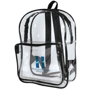 Clear Backpack with Compartment and Zipper