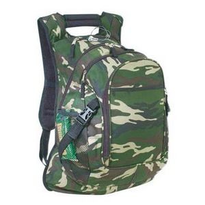 Padded Camo Computer Backpack w/ 4 Compartments