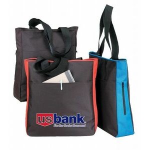 Deluxe Poly Tote w/ Side Zipper Pocket