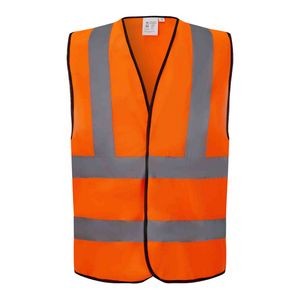 3C Products Safety Orange ANSI/ISEA 107-2020 Class 2 Tricot Mesh Safety Vest