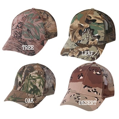 Camouflage Cap w/Mesh Back