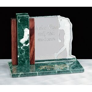 LINKS: Glass Desk Award w/Lady Golfer