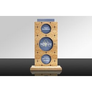 REVEAL: EcoEdge Laser Bamboo Desk Award w/3 Circle Openings