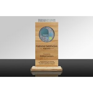REVEAL: EcoEdge Laser Bamboo Desk Award w/Single Circle Opening