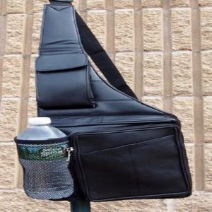 Leather Pouch w/Water Bottle Holder